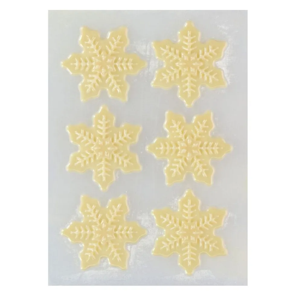 Decoraciones de Chocolate Copos de Nieve 6 ud