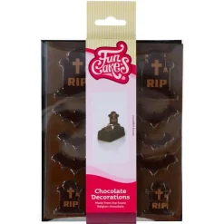 Decoraciones de Chocolate Lápidas y Murciélagos - Funcakes