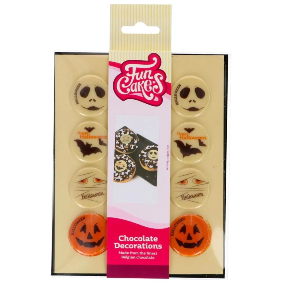 Decoraciones de Chocolate Mix Halloween 12 ud - Funcakes