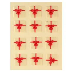 Decoraciones de Chocolate Regalo Blanco / Rojo 12 ud