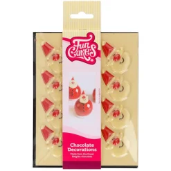 Decoraciones de Chocolate Santa Claus 12 ud - Funcakes
