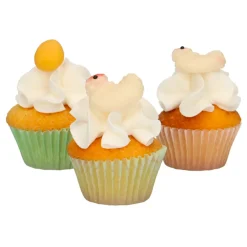 Decoraciones de Mazapán Pollito y Huevo 12 ud - Funcakes