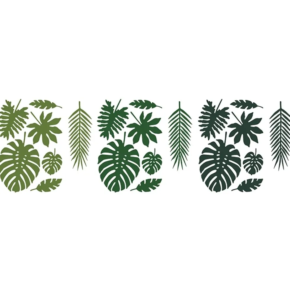 Decoraciones de Papel Hojas Tropicales