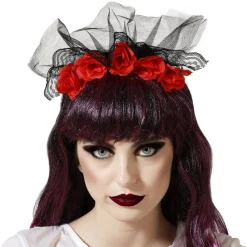 Diadema Catrina Rosas Rojas
