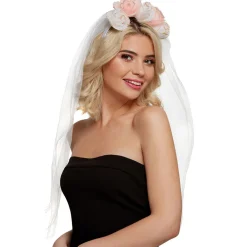 Diadema Flores con Velo