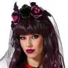Diadema Halloween con Flores y Velo