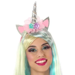 Diadema Unicornio Flores