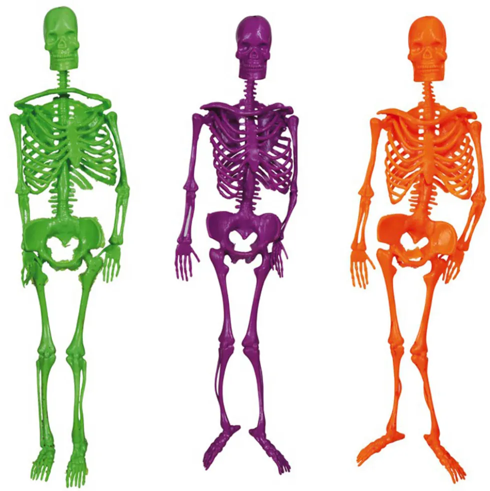 Esqueletos Colgantes de Colores 3 ud