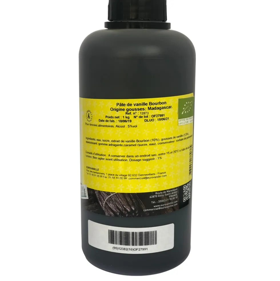 Extracto de Vainilla Bourbon de Madagascar Biológica con Semillas 1 Kg