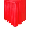 Falda de Plástico para Mesa Roja