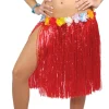 Falda Hawaiana Roja con Flores