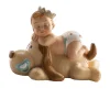 Figura Bautizo Niño Durmiendo con Perro 9 cm
