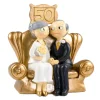 Figura para Tarta Bodas de Oro Pareja Sentada 16,5 cm - Mopec