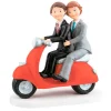 Figura para Tarta Chicos en Moto 17 cm
