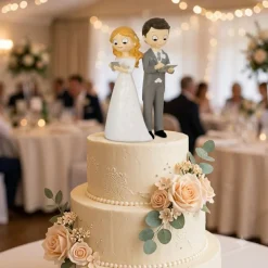Figura para Tarta de Boda Novio y Novia Tecnológicos 21 cm - Mopec