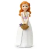 Figura para Tarta de Comunión Niña con Cesto de Flores 15 cm
