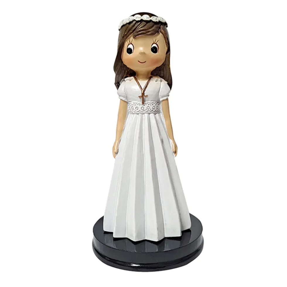 Figura para Tarta Niña Comunión Vestido Largo
