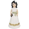 Figura para Tarta Niña Comunión Morena 14 cm