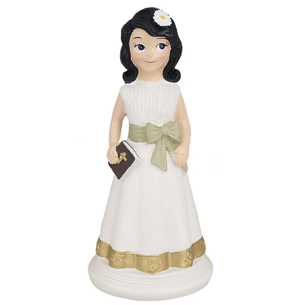 Figura para Tarta Niña Comunión Morena 14 cm