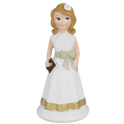 Figura para Tarta Niña Comunión Rubia 14 cm