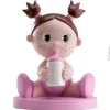 Figura para tarta Niña con Biberón 10cm