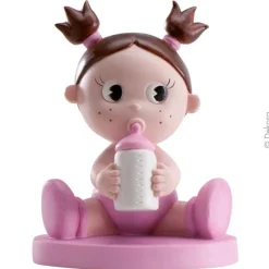 Figura para tarta Niña con Biberón 10cm