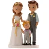 Figura para Tarta Pareja de Boda con Niño