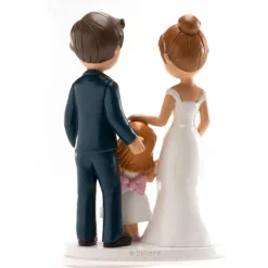 Figura para tarta Pareja de Boda con Niña