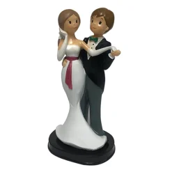 Figura Pareja de Novios Mirándose 22 cm