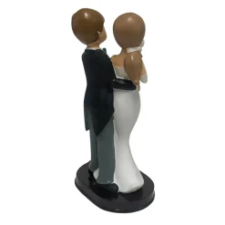 Figura Pareja de Novios Mirándose 22 cm