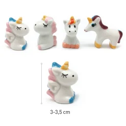 Figuras Cerámica para Roscón Unicornio 3D - 50 ud