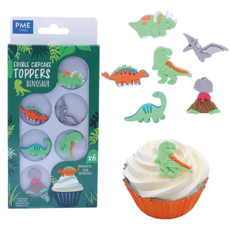 Figuras de Azúcar Dinosaurios 6 ud