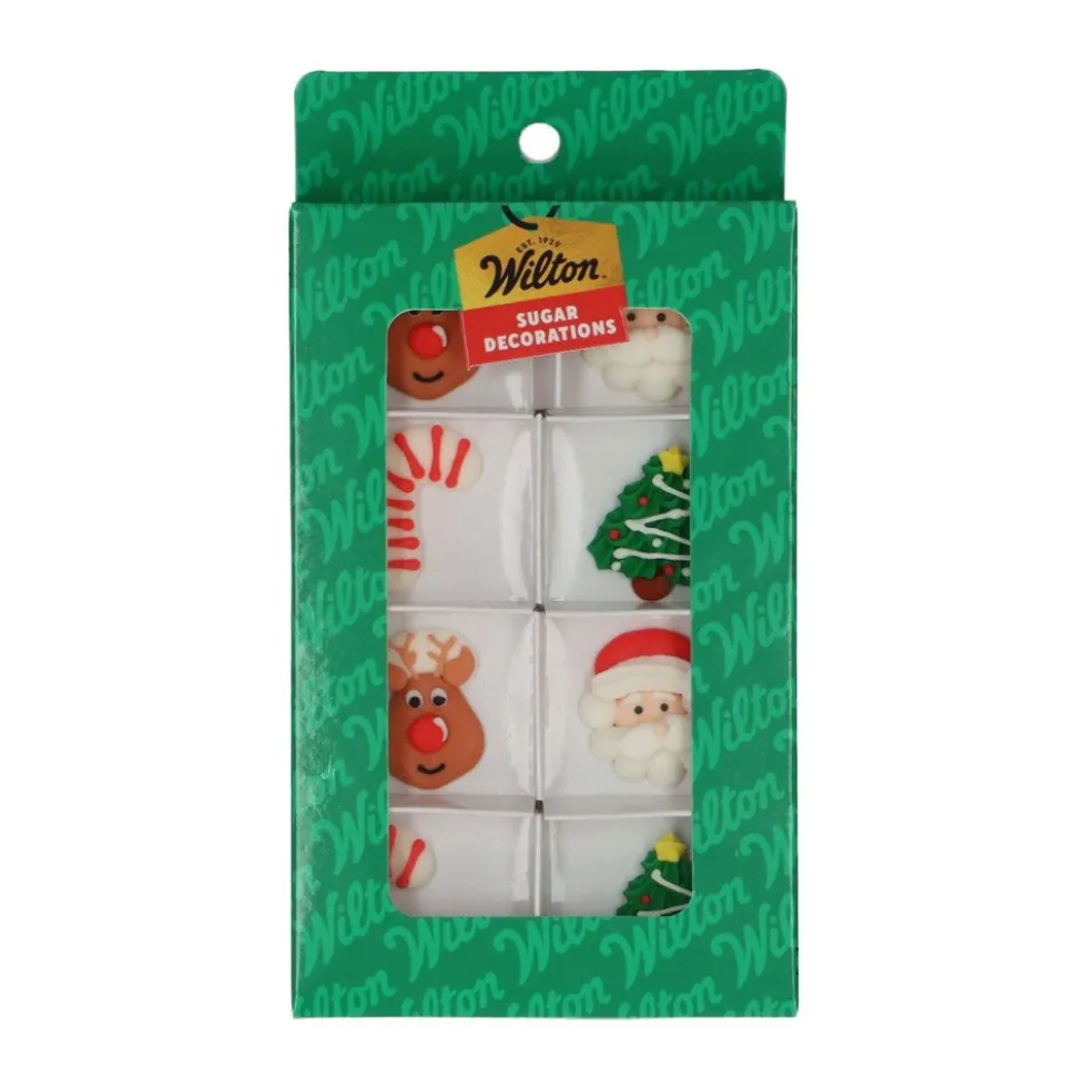Figuras de Azúcar Navideñas 8 ud - Wilton