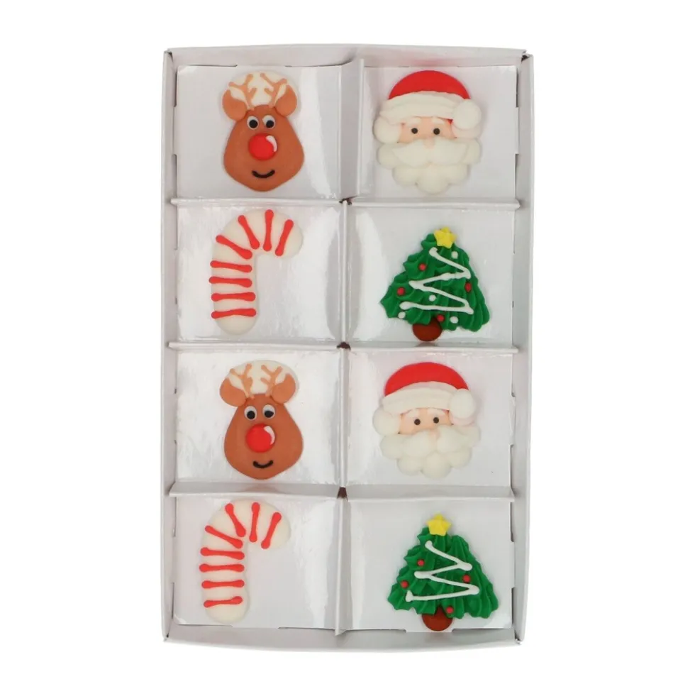 Figuras de Azúcar Navideñas 8 ud - Wilton