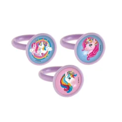 Figuras para Roscón Anillos Unicornio 3 ud