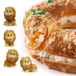 Figuritas Roscón de Reyes Leones 4 ud