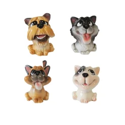 Figuritas Roscón de Reyes Perro Cabezón Lujo 4 ud