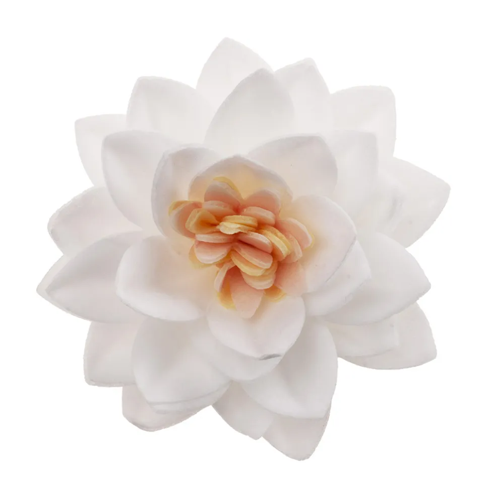 Flor de Loto Oblea Blanca 7 cm 15 ud
