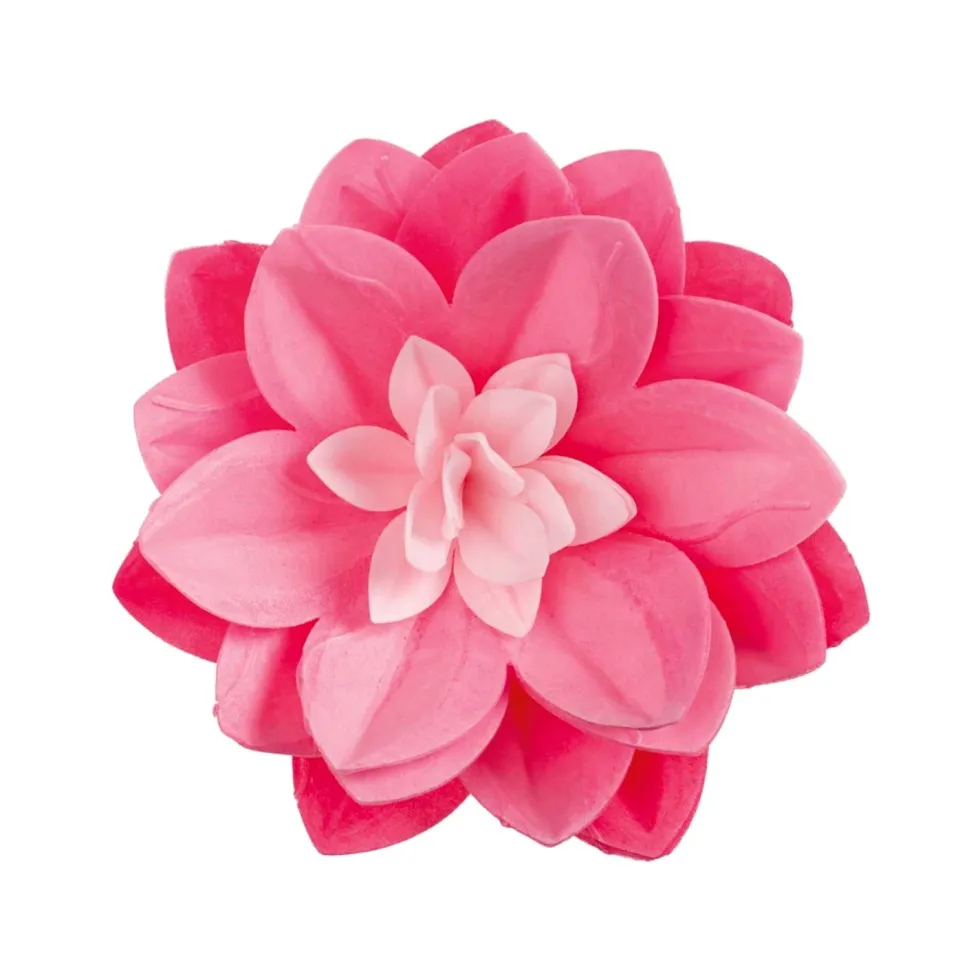 Flor De Oblea Gigante Nenúfar Rosa 14 cm - Dekora