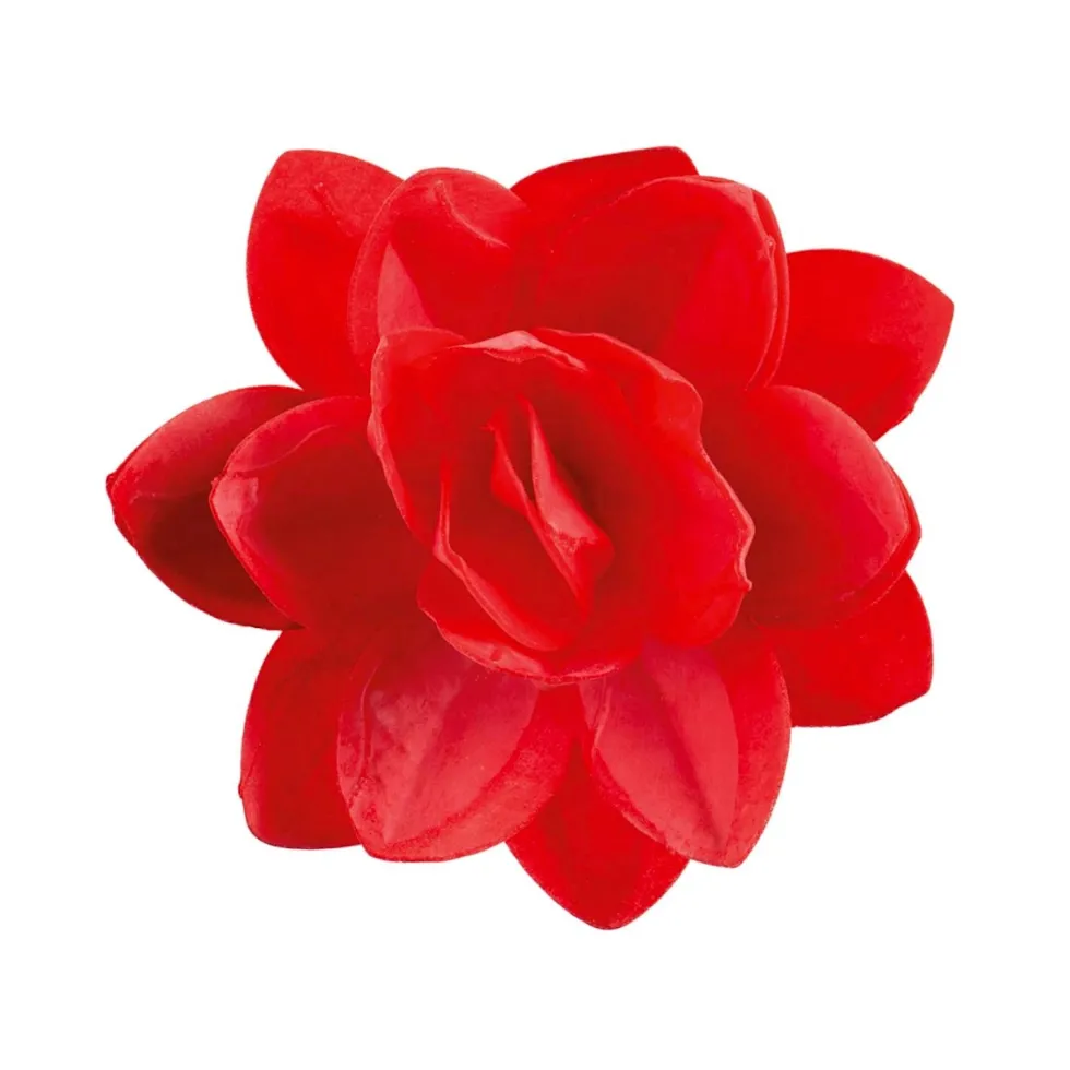 Flor de Oblea Gigante Roja 13 cm - Dekora