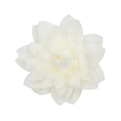 Flor de Papel Comestible Dalia Blanca Grande - Funcakes
