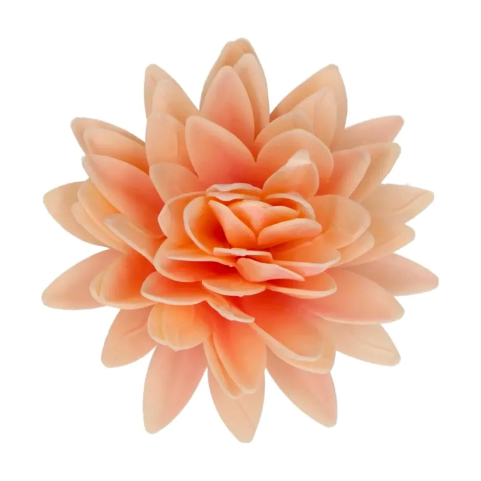 Flor de Papel Comestible Peonia Naranja Grande - Funcakes