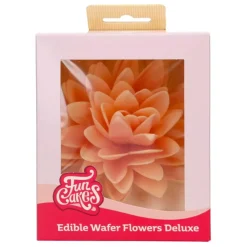 Flor de Papel Comestible Peonia Naranja Grande - Funcakes