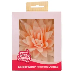 Flor de Papel Comestible Peonia Naranja Ombre Grande - Funcakes