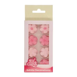 Flores de Azúcar Rosas Mix 24 ud - Funcakes