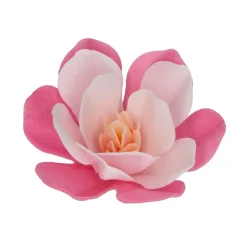 Flores de Papel Comestible Magnolia Rosa Grande 6 ud - Funcakes