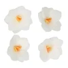 Flores de Papel Comestibles Hortensia Blanca Pequeña 18 ud