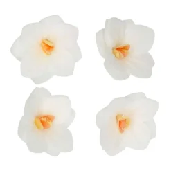 Flores de Papel Comestibles Hortensia Blanca Pequeña 18 ud
