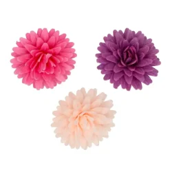 Flores de Papel Comestibles Mix Pompón Margarita Mediana 12 ud