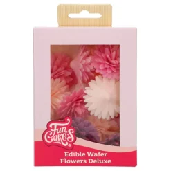Flores de Papel Comestibles Mix Pompón Margarita Mediana 12 ud